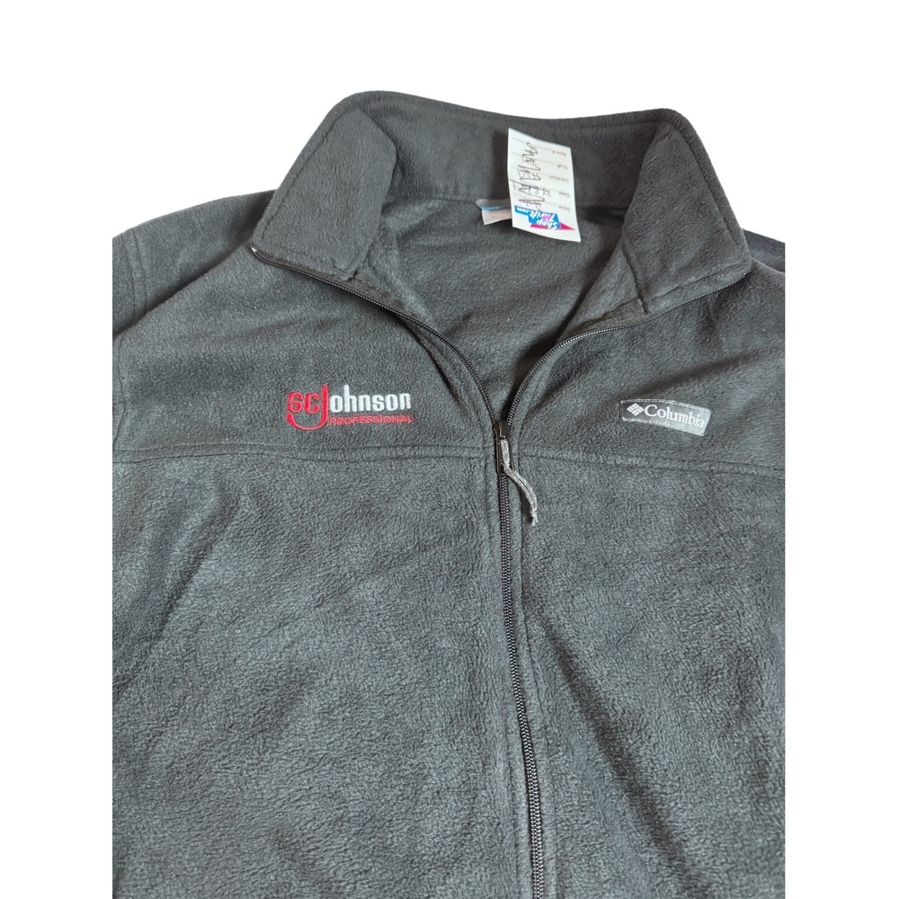Columbia Mountain Full Zip Fleece Jacket Gray SC Johnson Mens XL WM3220